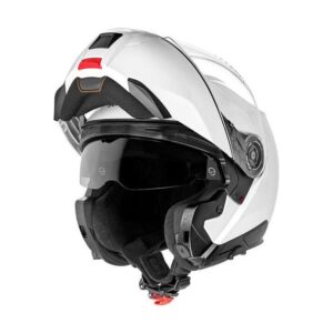 Casque Modulable Schuberth c5 en blanc en position ouverte