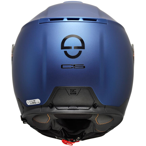 Casque Schuberth C5 Bleu mat vue de dos Casque Schuberth C5 Bleu mat VUE DE DOS