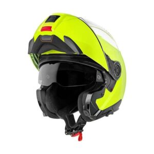 Casque Modulable Schuberth C5 yellow en position ouvert