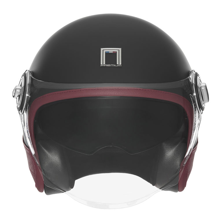 Casque Nox Heritage Cuir rouge