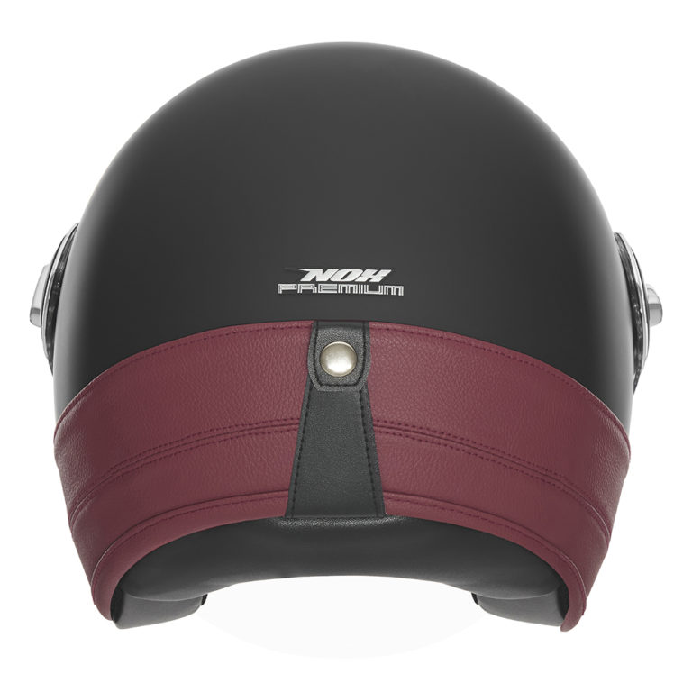 Casque Nox Heritage Cuir rouge