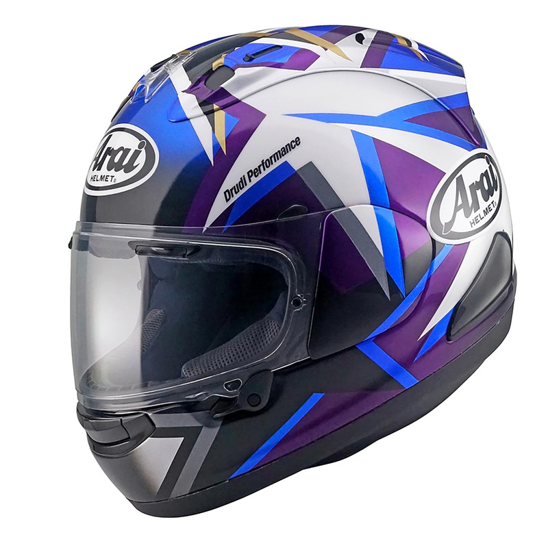 Casque Arai RX-7V EVO Maverick Stars vue face