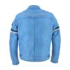 Blouson Helstons cuir Nashville bleu