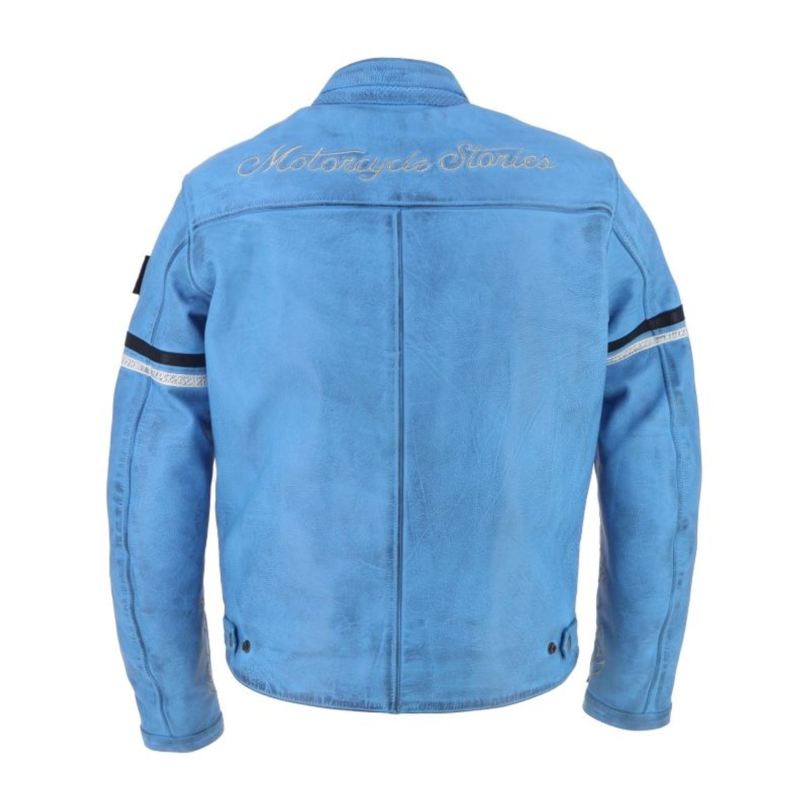 Blouson Helstons cuir Nashville bleu