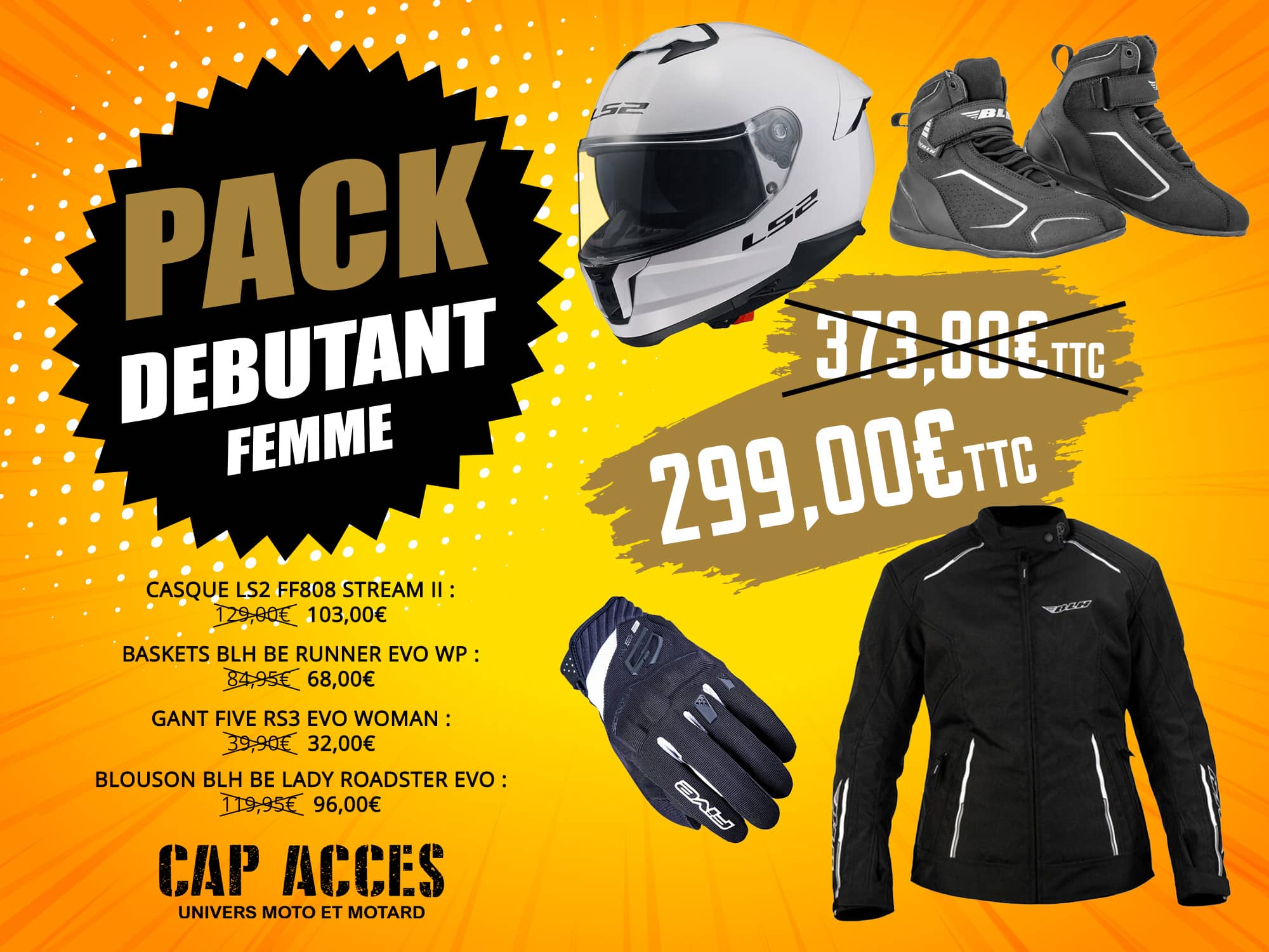 Pack debutant femme cap acces