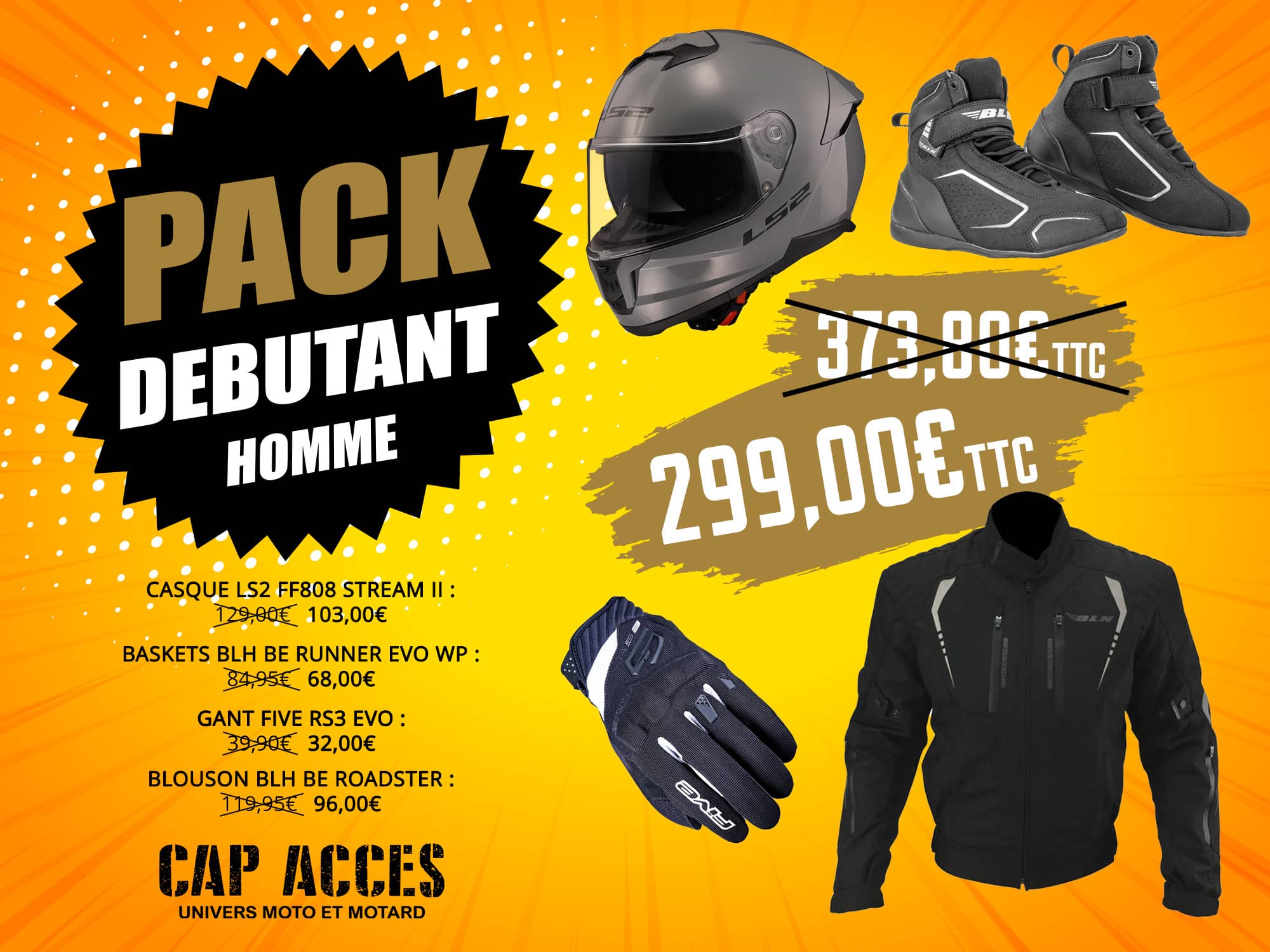Pack debutant homme cap acces