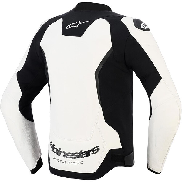 Blouson Alpinestars Force V2 LEATHER Blanc VUE DE DOS