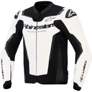 Blouson Alpinestars Force V2 LEATHER Blanc