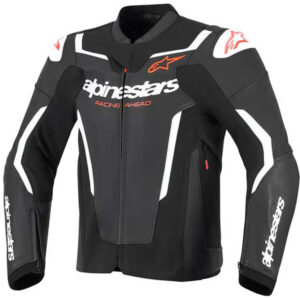 Blouson Alpinestars Force V2 LEATHER noir blanc