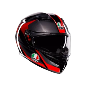 Casque AGV K3 Striga Noir Rouge