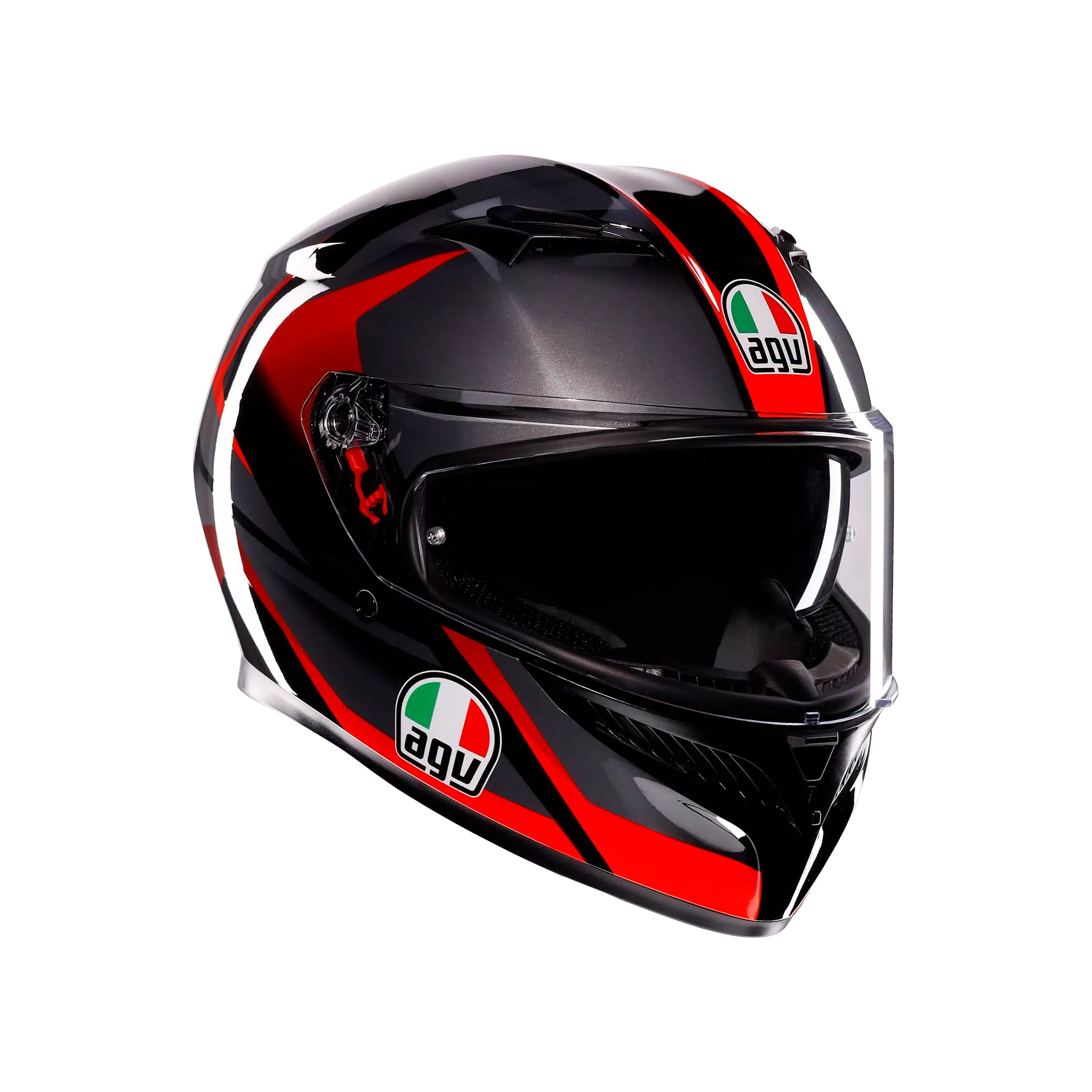 Casque AGV K3 Striga Noir Rouge