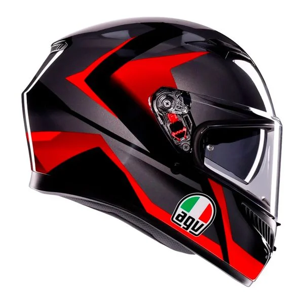 Casque AGV K3 Striga Noir Rouge