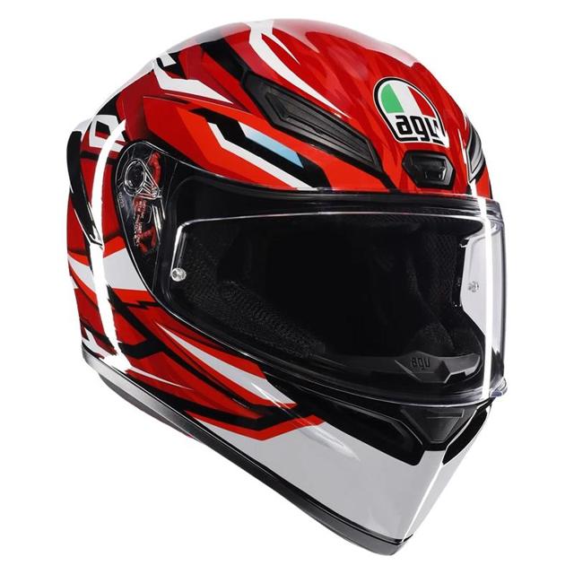 Casque Agv K1 S Lion Noir rouge blanc