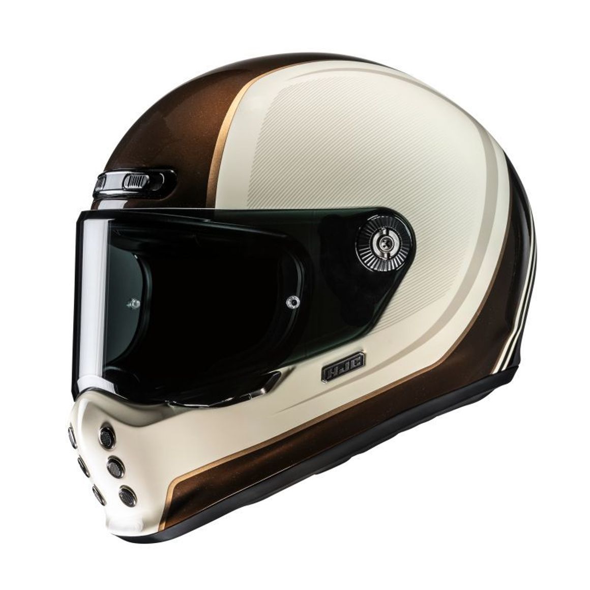 Casque Hjc V 10 HODU BEIGE MC 9 Casque Hjc V 10 HODU BEIGE MC 9