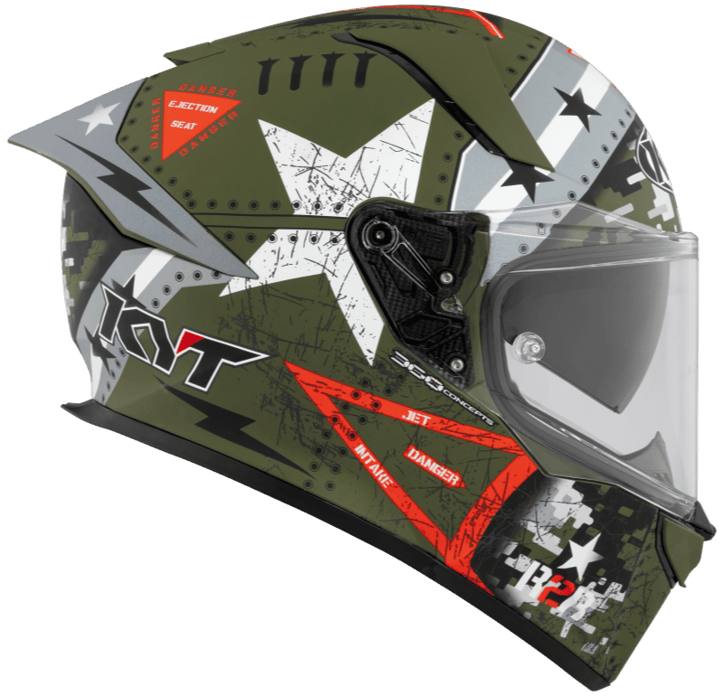 Casque KYT R2R MAX ASSAULT Casque KYT R2R MAX ASSAULT Army Green