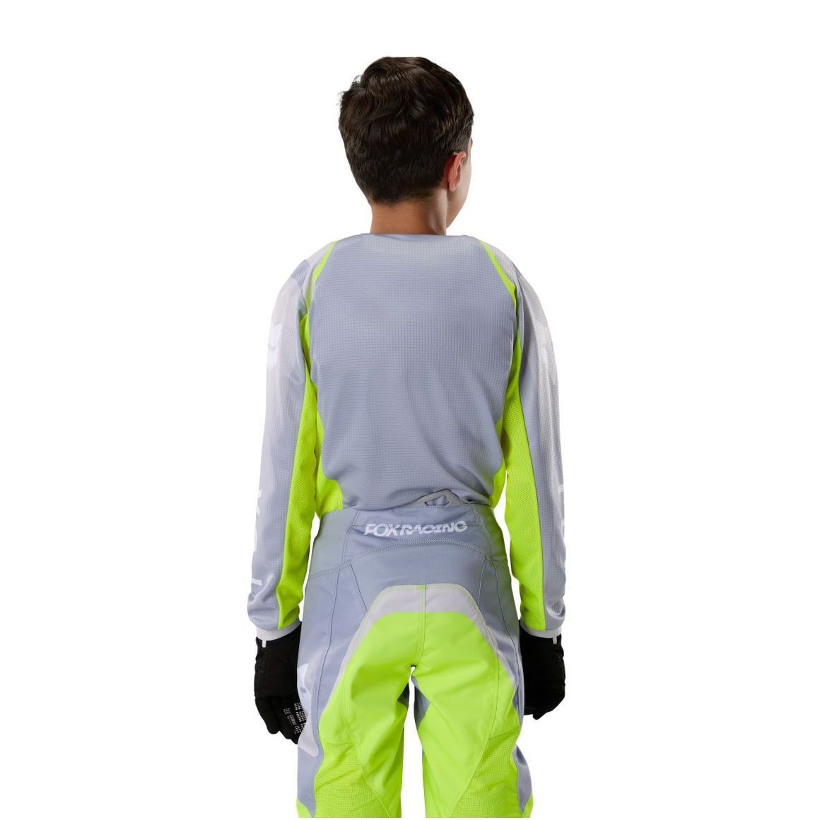 Maillot Fox Enfant 180 Frame Gris jaune