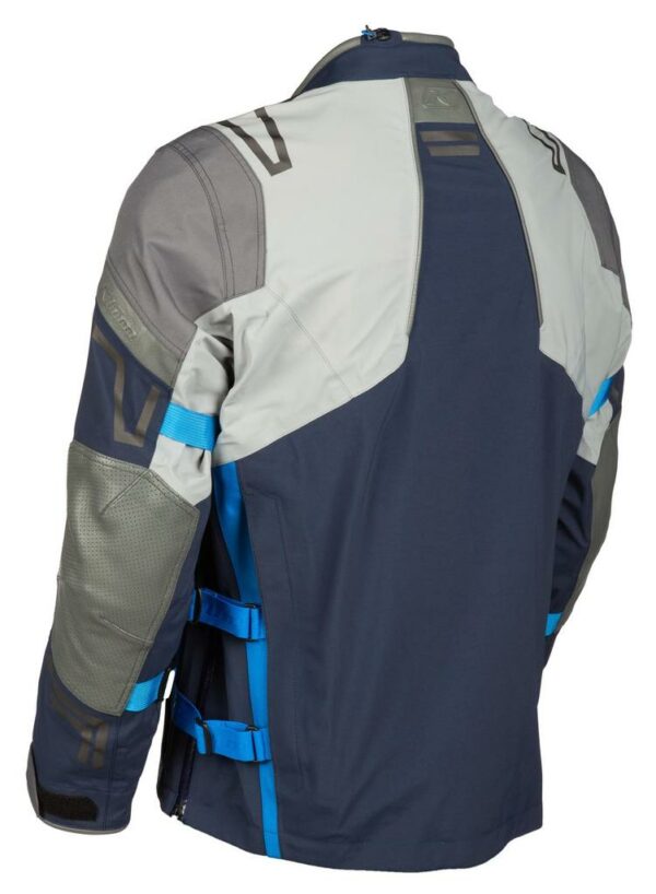 Veste moto Klim Latitude Dress Blue en Goretex 100% étanche et respirante vue de dos