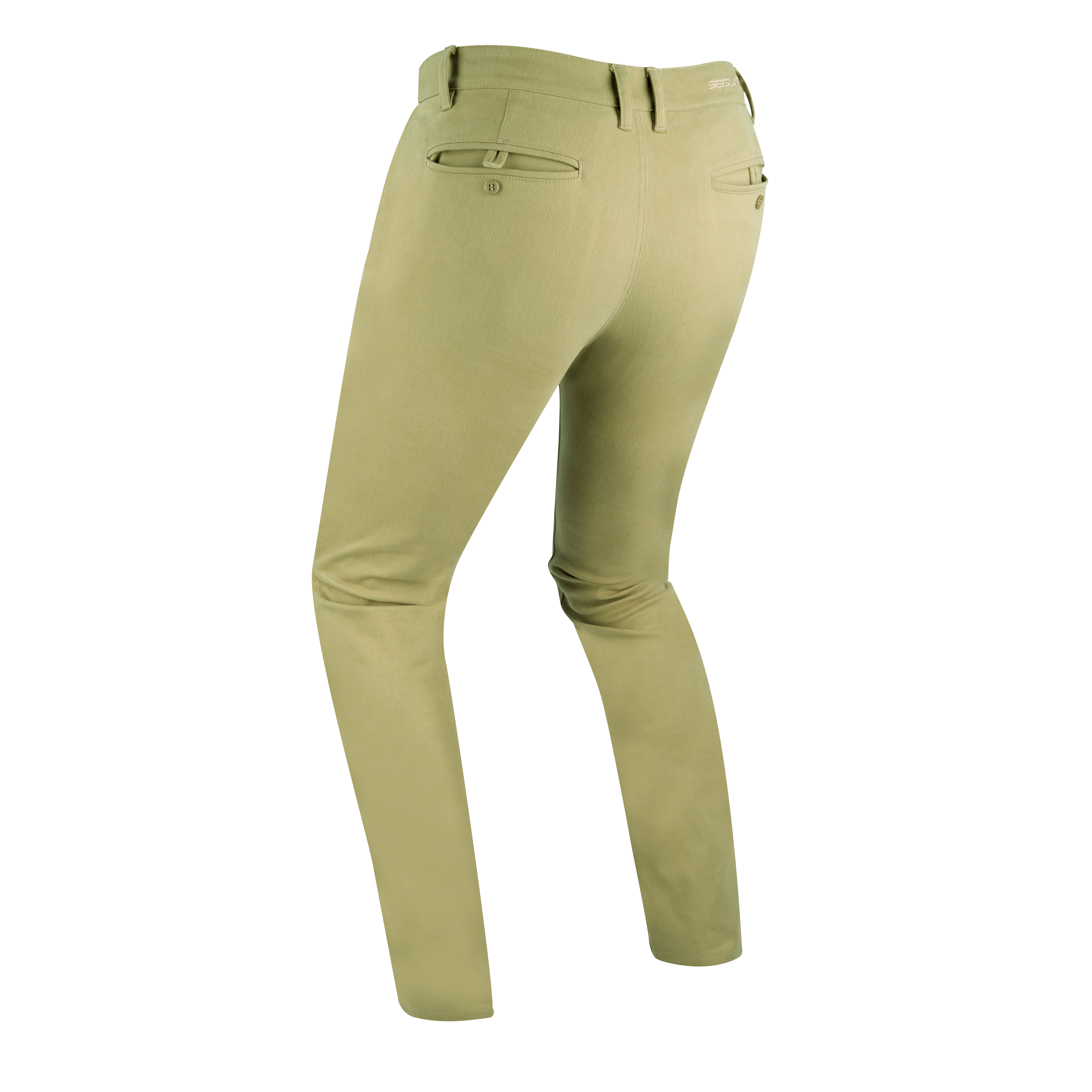 STP274_SEGURA-SKIFF Pantalon moto Chino slim beige vue de dos