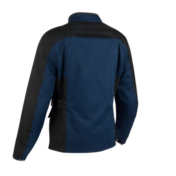 STV220_SEGURA-BORA-JACKET, veste moto étanche et chaude de couleur Bleu Marine vue de dos