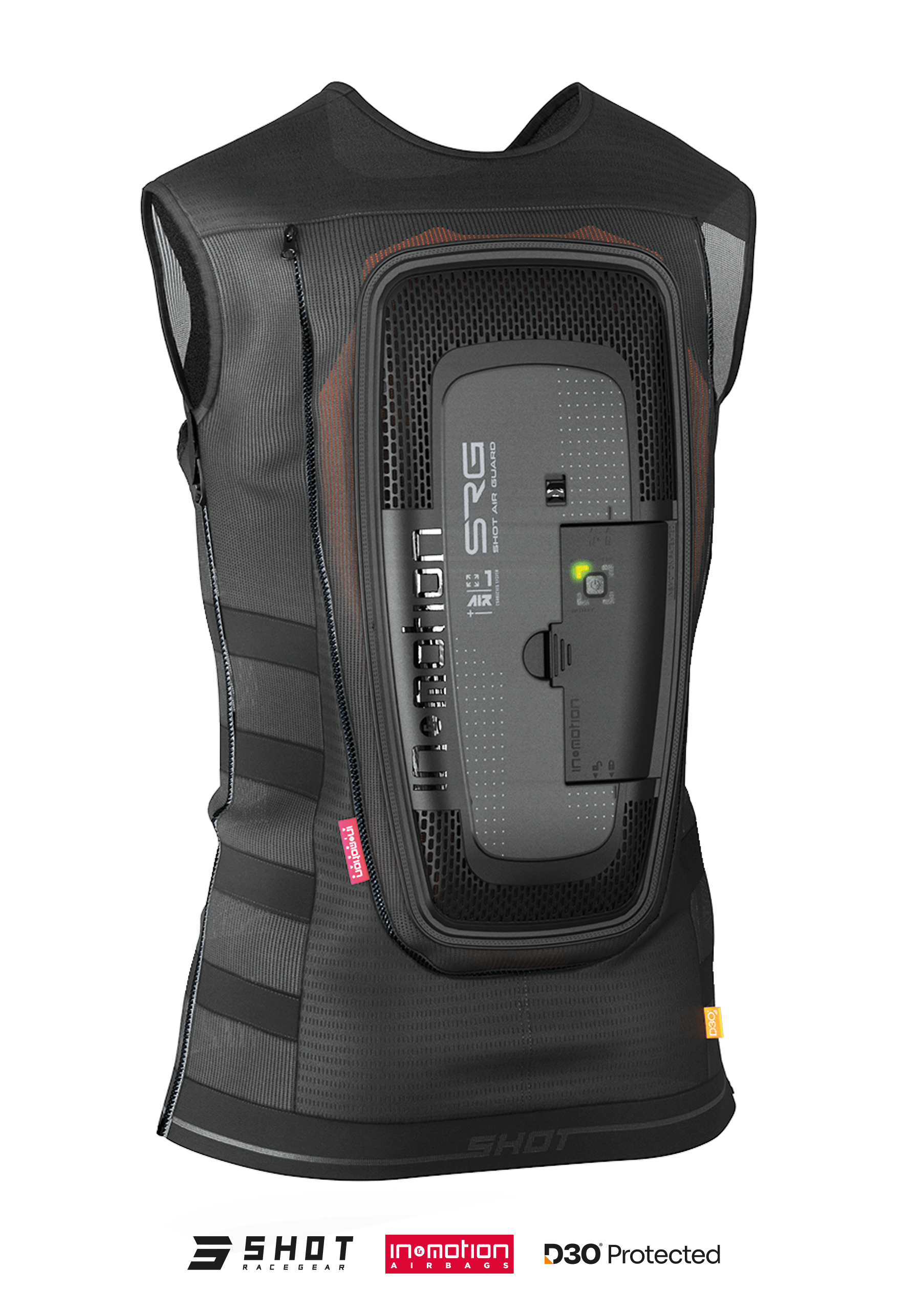 GILET SHOT AIRBAG AIR GUARD : premier airbag dédié à la compétition vue de dos